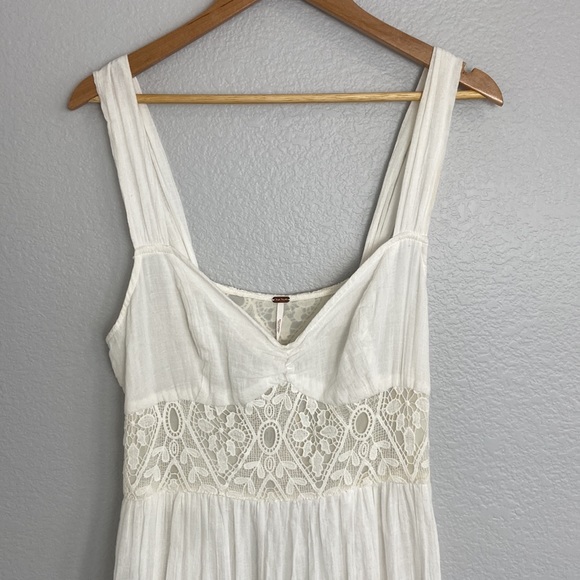 Free People Crochet Lace Cream/Ivory Maxi Dress - Picture 3 of 16